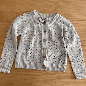 Mabo Tan Button-Up Girls Sweater